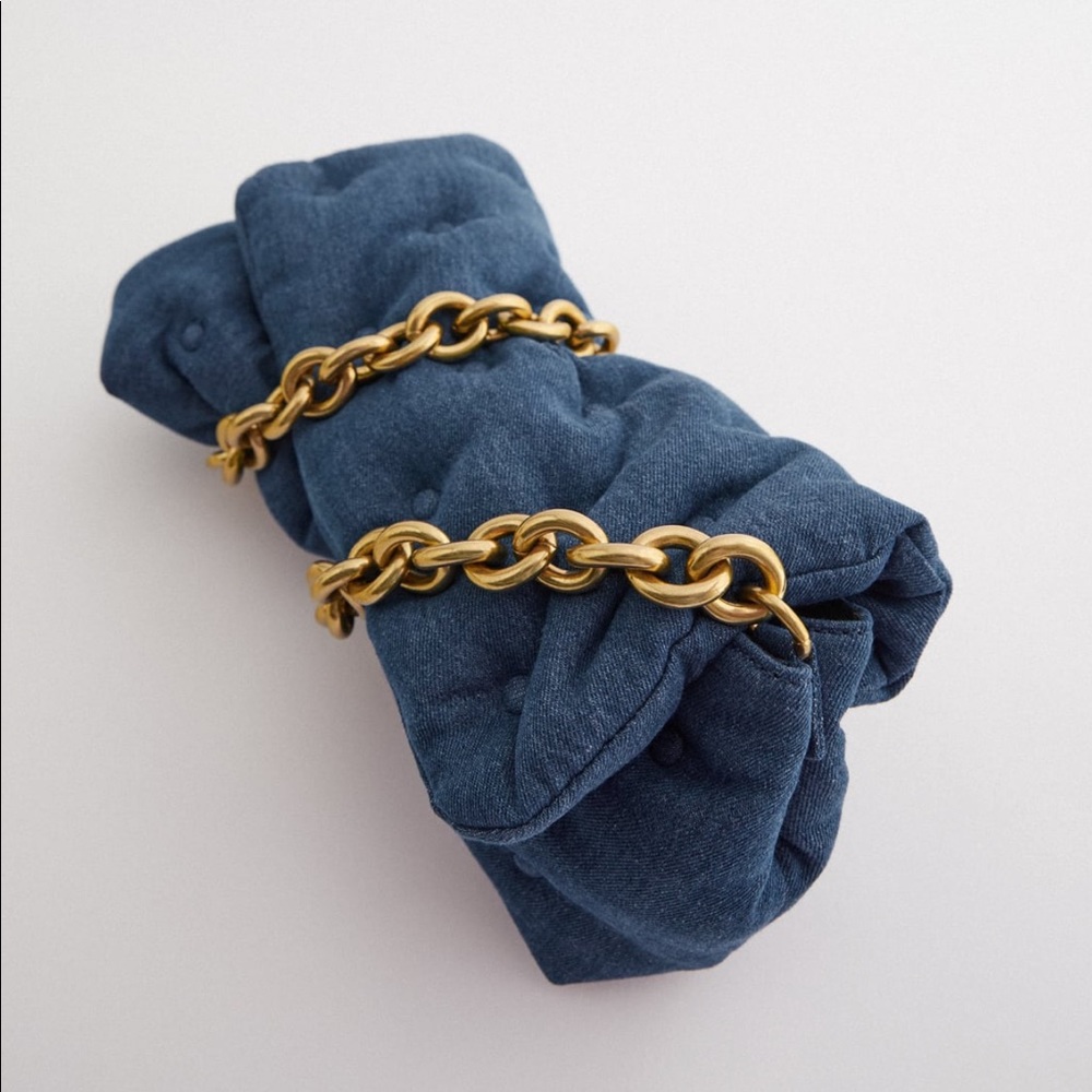 LAST 1!🔥ZARA QUILTED DENIM CHAIN STRAP CROSSBODY - Picture 15 of 16